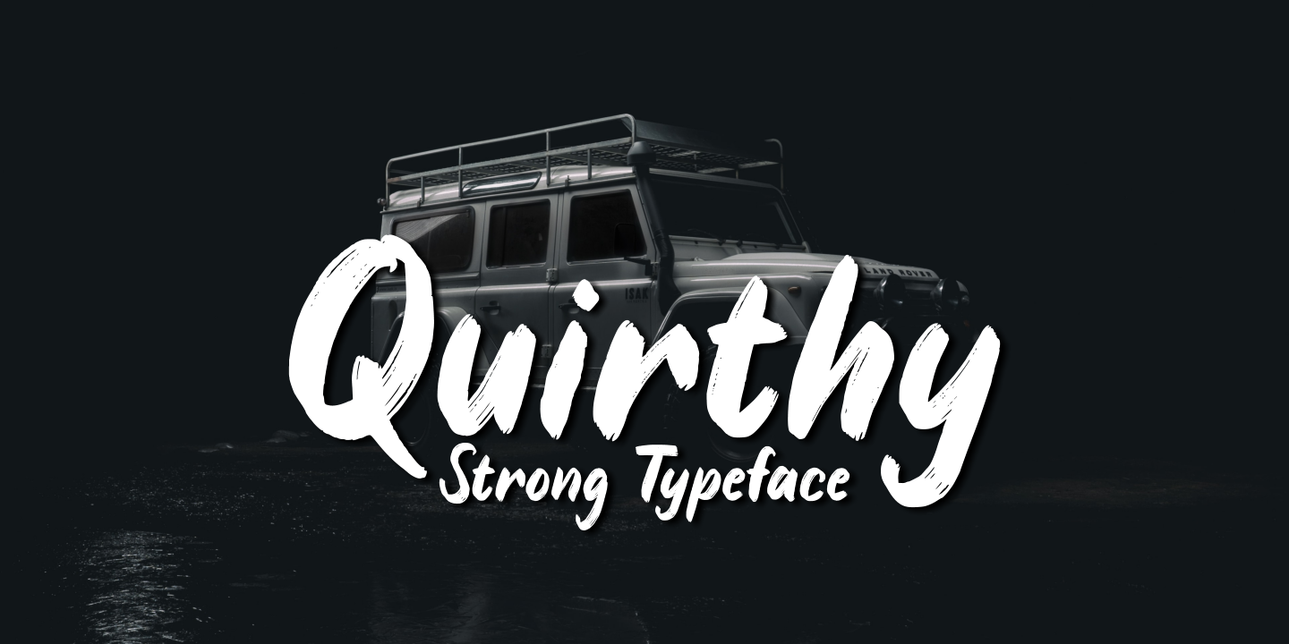 Beispiel einer Quirthy Regular-Schriftart